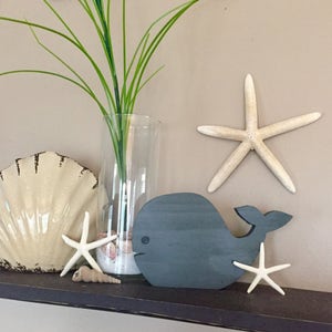 Large whale wood cut out nursery/kids room decor