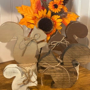 Squirrel, Rustic wood squirrel, Autumn, Fall, Harvest, wood decor, Rustic wood, Tiered Tray, Fall Decor, rustic decor, tier tray, wood fall