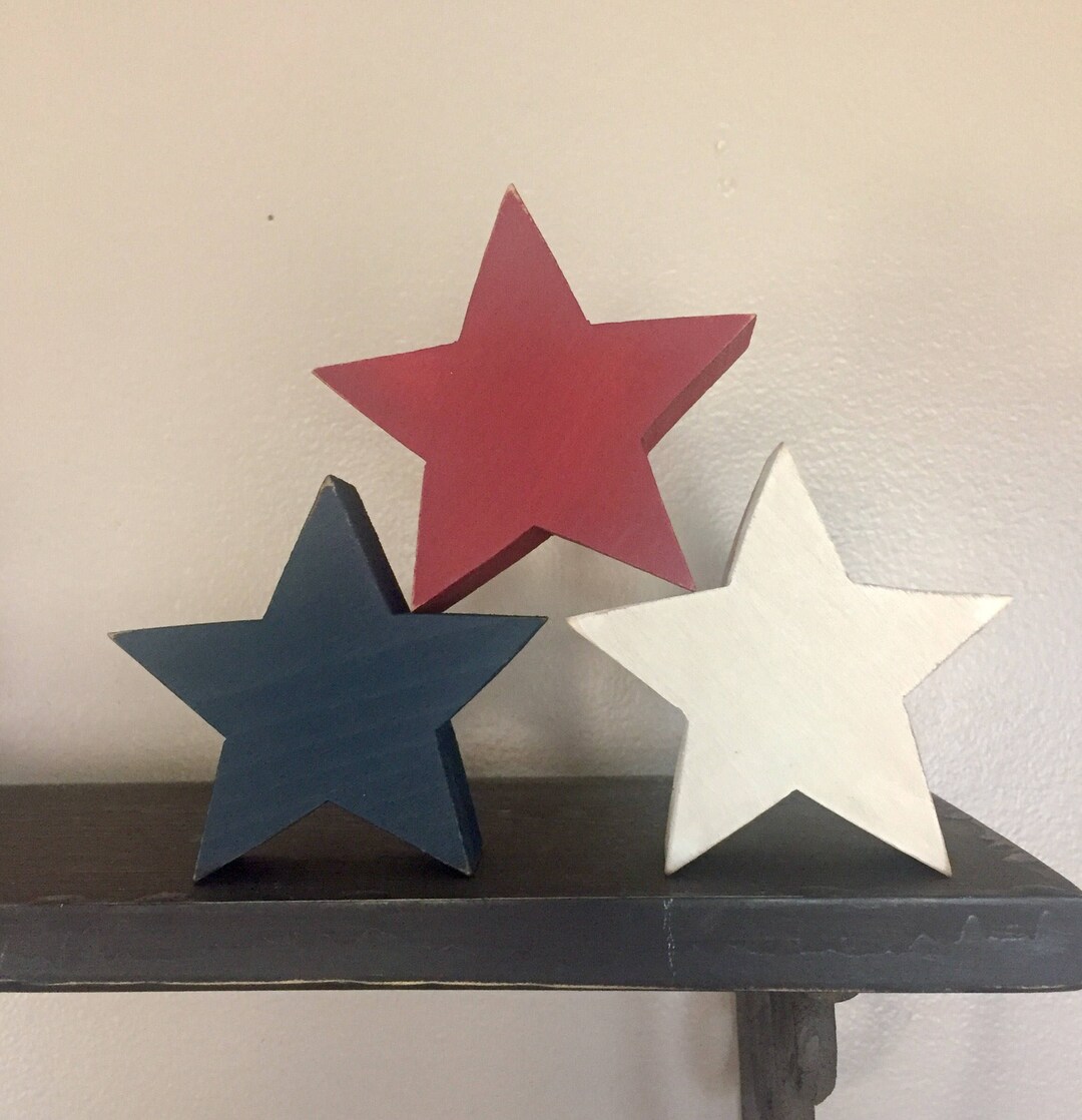 Large Wood Rustic Stars - Patriotic, Independence Day, 4th of July ...