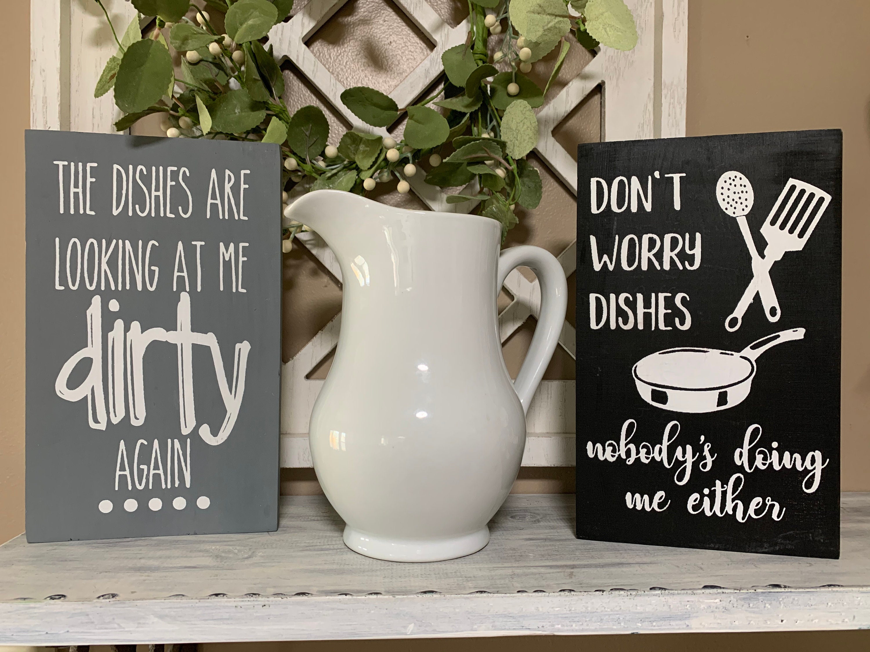 Funny Kitchen signs Farmhouse Kitchen Rustic Farmhouse Etsy