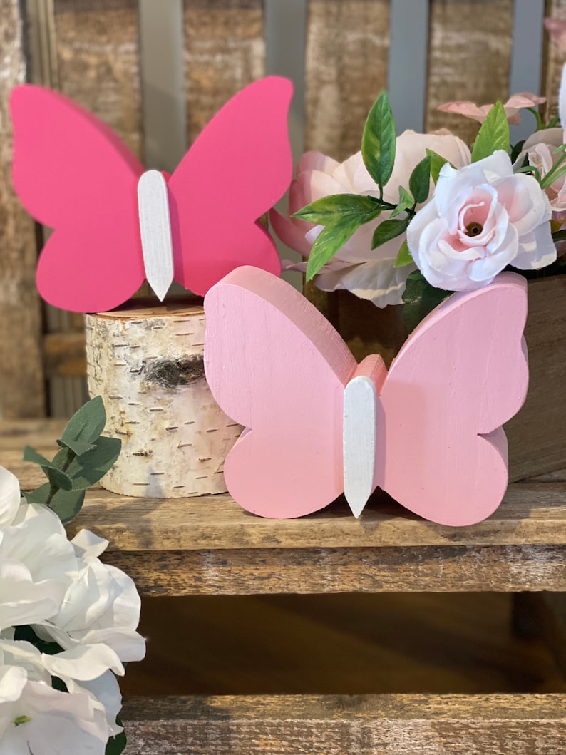 Chunky Wood Butterfly Wood Butterfly Butterfly Spring Wood Etsy