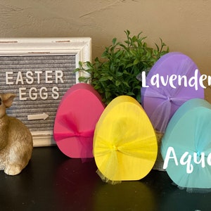 Wood egg, Easter egg, Easter decor, Easter tier tray, Easter eggs, Spring decor, Easter, colored eggs, polka dots, wood decor, tiered tray image 6