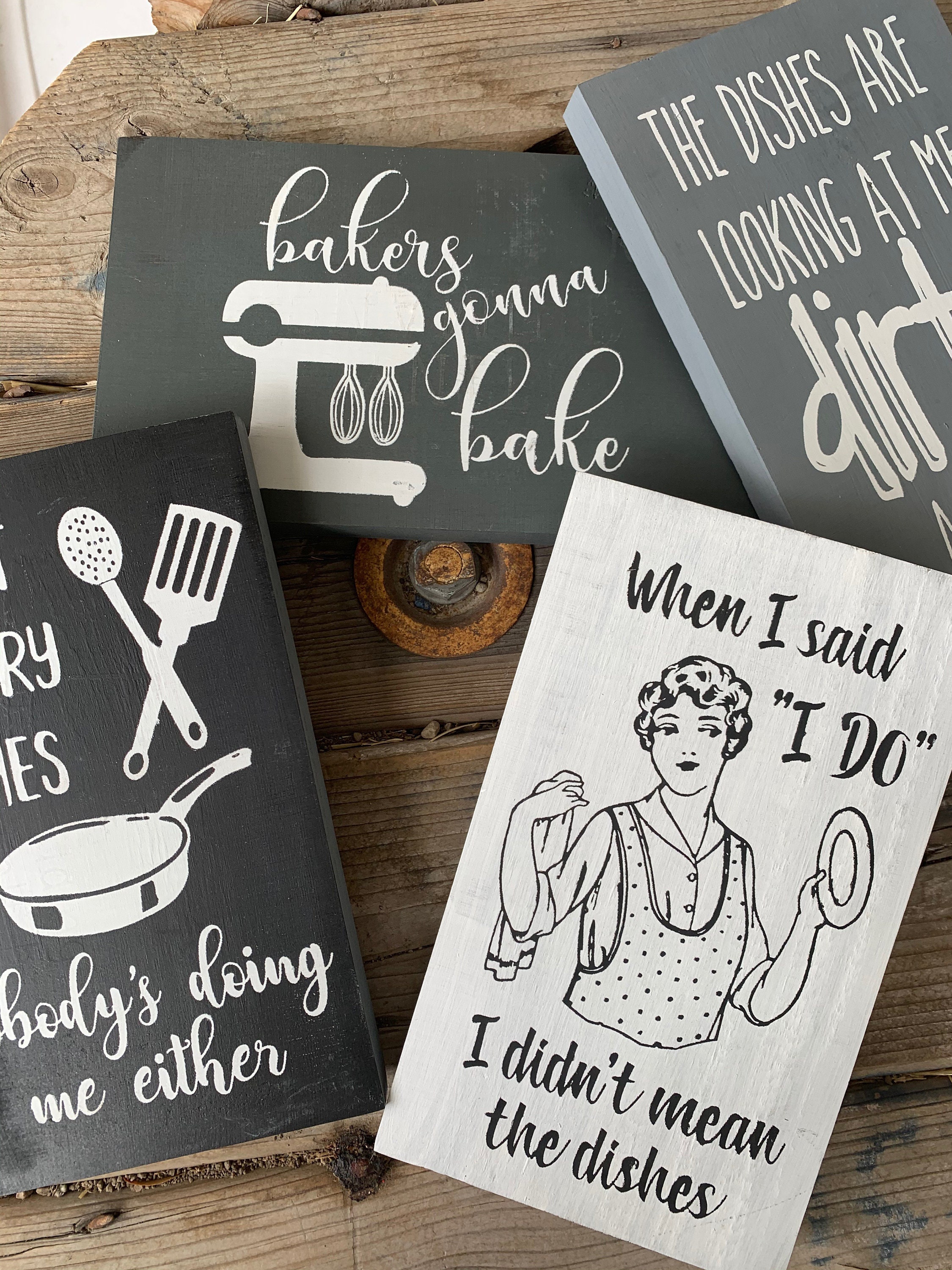 Funny Kitchen signs Farmhouse Kitchen Rustic Farmhouse Etsy