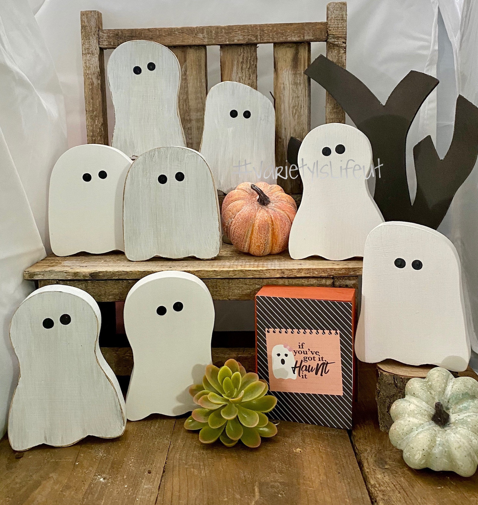 Halloween Gum Drop Ghosts Home Decor