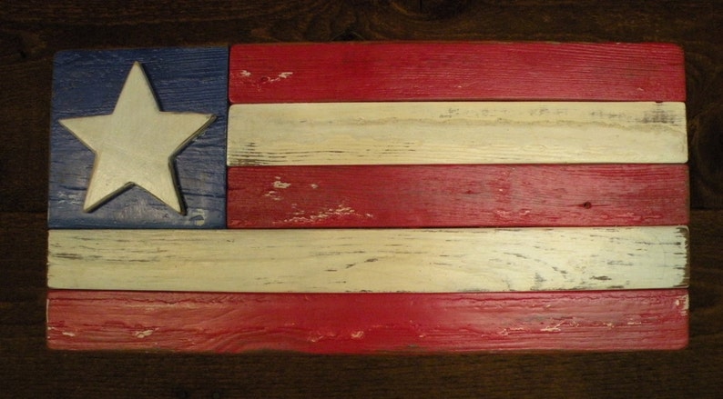 Primitive Flag Wall Decor | Etsy