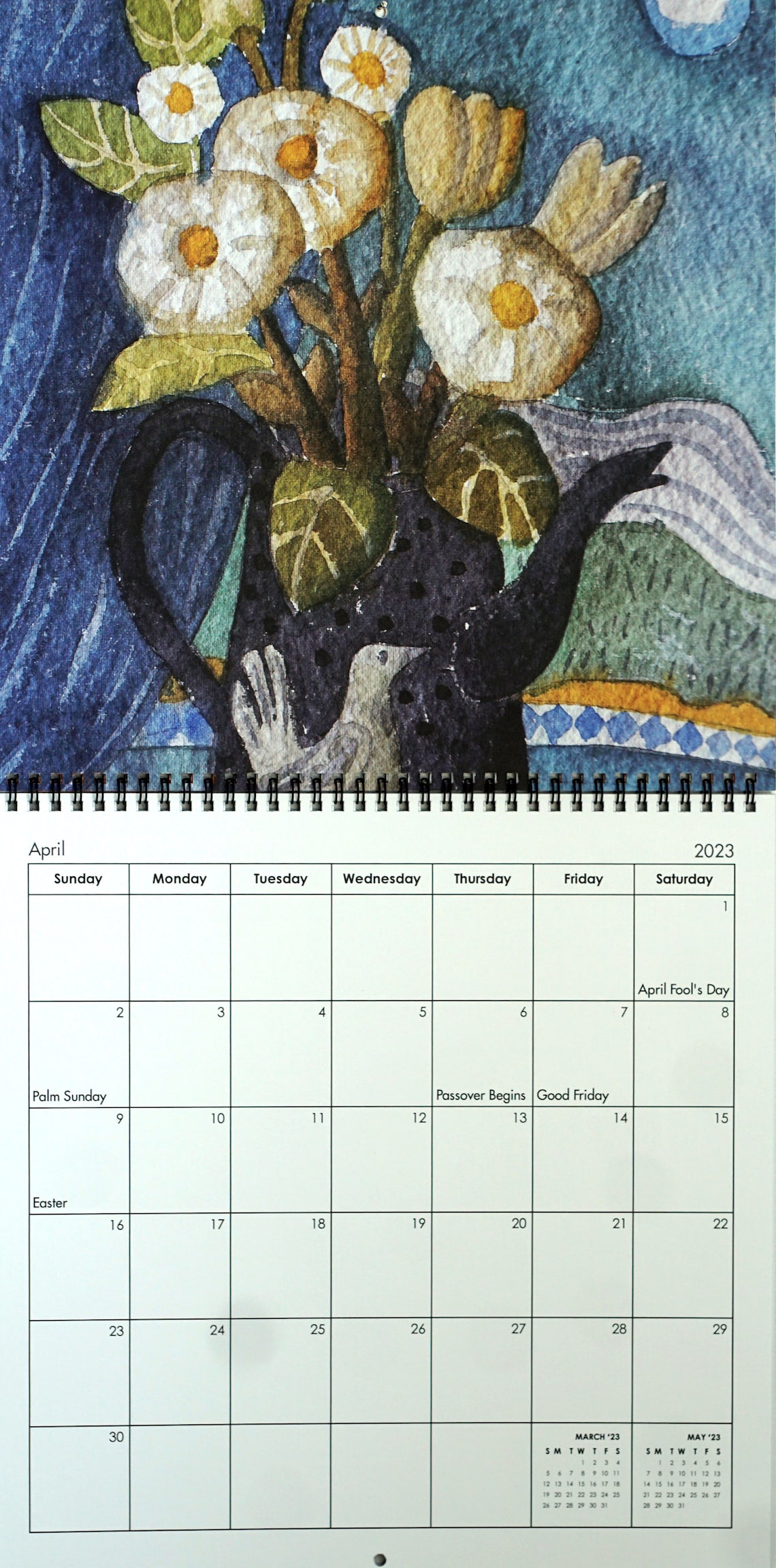 Wall Art Calendar 2023 Floral 2023 Wall Calendar Gift Etsy