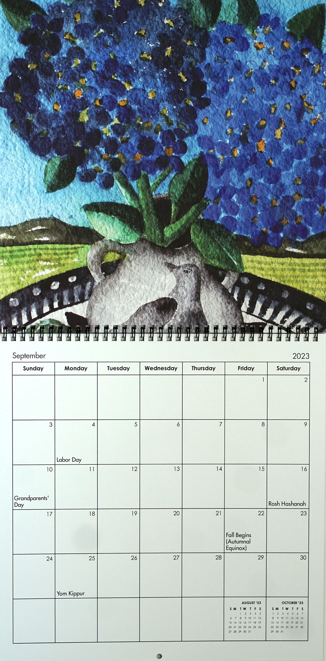 Wall Art Calendar 2023 Floral 2023 Wall Calendar Gift Etsy