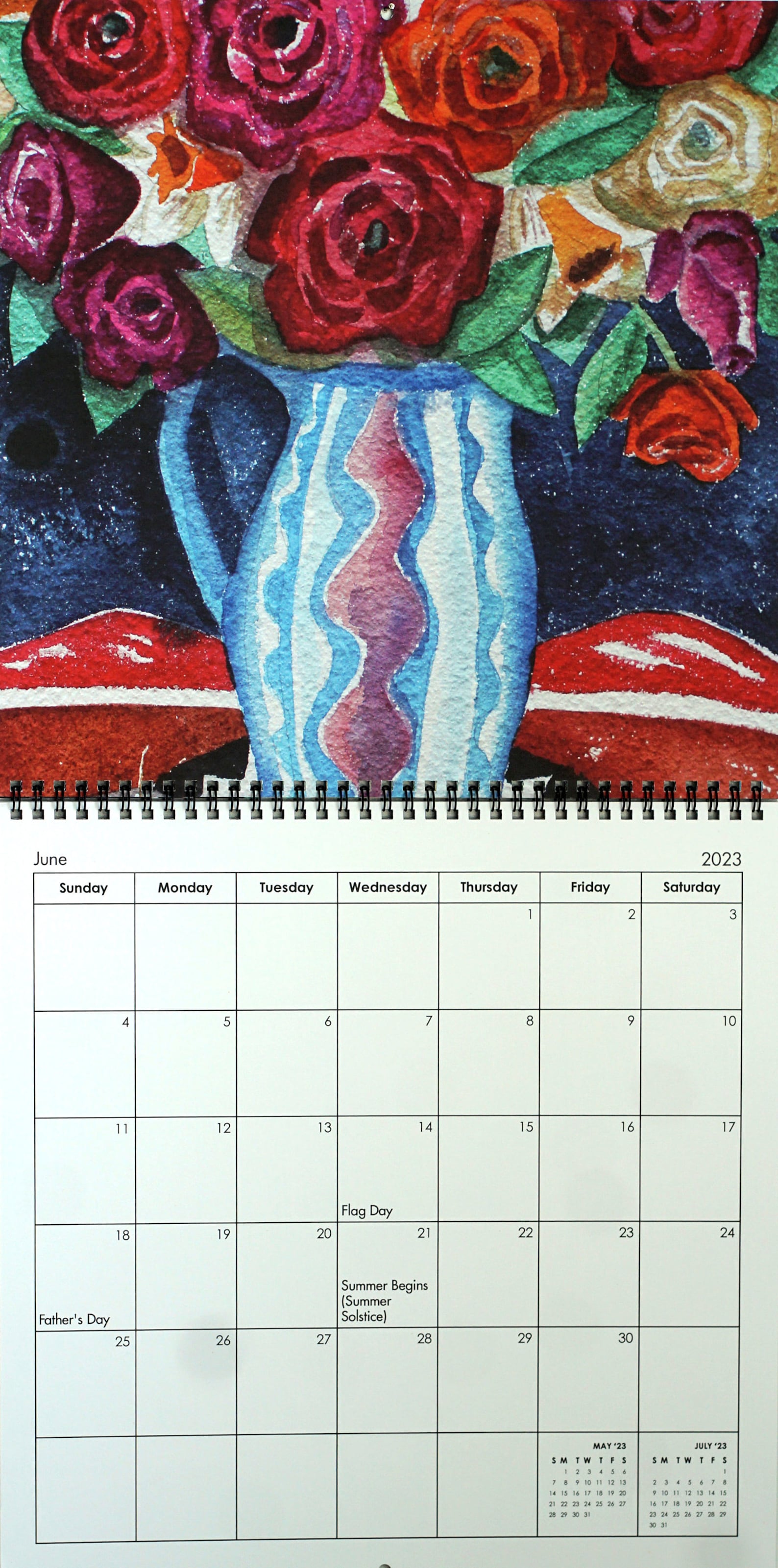 Wall Art Calendar 2023 Floral 2023 Wall Calendar Gift Etsy