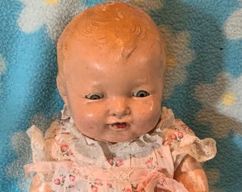 18&quot; Bubbles Composition Baby Doll By Effanbee ~ Parts Repair Assemblage Art