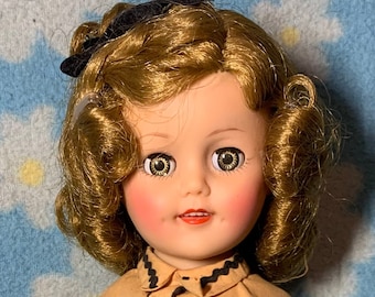 Ideal 15" Shirley Temple 1950s Vinyl Doll ~ Yellow