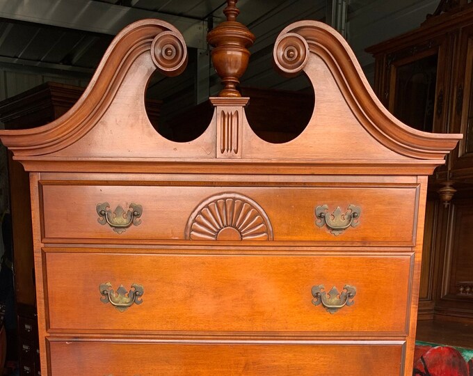 Vintage High Boy Dresser warm Honey Color Ask for Shipping Quote Etsy