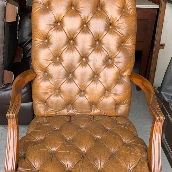 Vintage Newly Re-upholstered Chesterfield Armchair