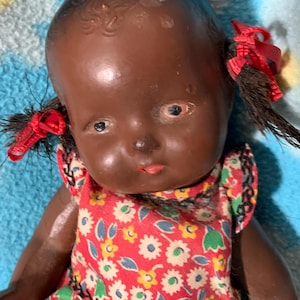 Vintage Composition Black Doll - Etsy
