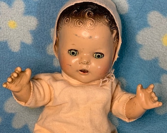11&quot; Dream Baby Composition Doll ~TLC Parts Repair Assemblage Art