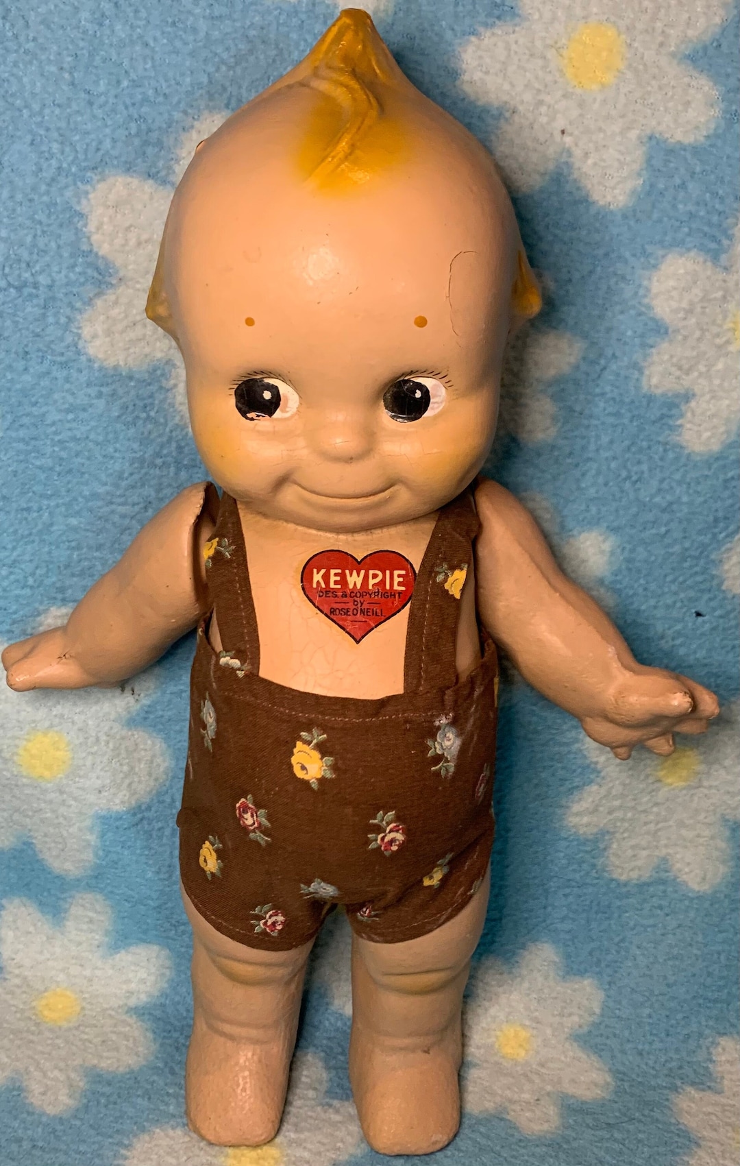 Ancienne Poupée KEWPIE Composition Rose O'Neill - 30 Cm - Vintage