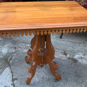 Victorian Oak Parlor Stand Side End Table ~Eastlake ~ Shipping is NOT Free