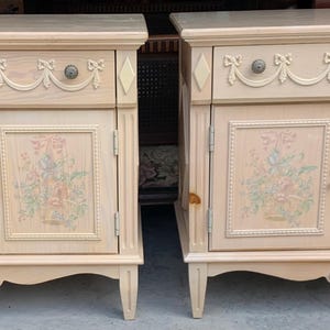 Shipping Not Free Floral Matching Set of Nightstands