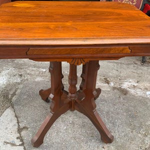 Victorian Walnut Parlor Stand Side End Table ~Eastlake ~ Shipping is NOT Free