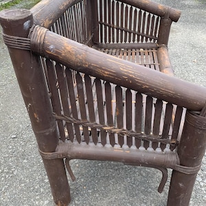 Sofa lub ławka z bambusa w stylu vintage ~ TLC ~ wysyłka nie jest darmowa