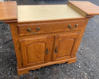 Shipping Not Free Side Prep Table Kitchen Cabinet or Bar Prep Carving Station