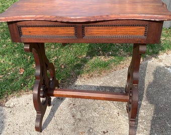 Shipping Not Free Victorian Wood Parlor Stand Side End Table