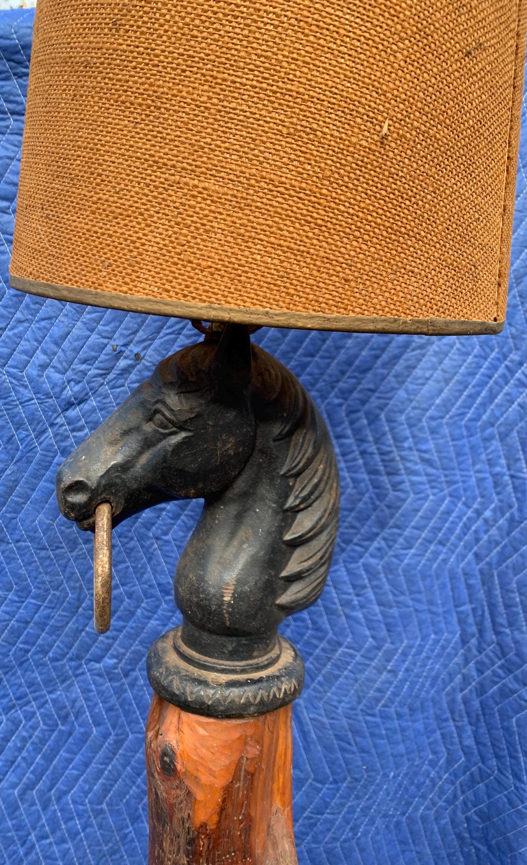 Vintage Hitching Post Horse Floor Lamp