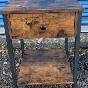 Shipping Not Free Rustic One Draw Stand End Table Nightstand Side Table