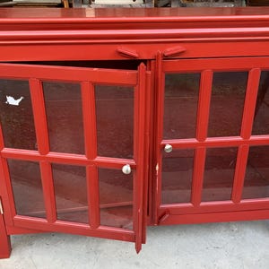 Red Cabinet Console ~ TLC ~shipping not free