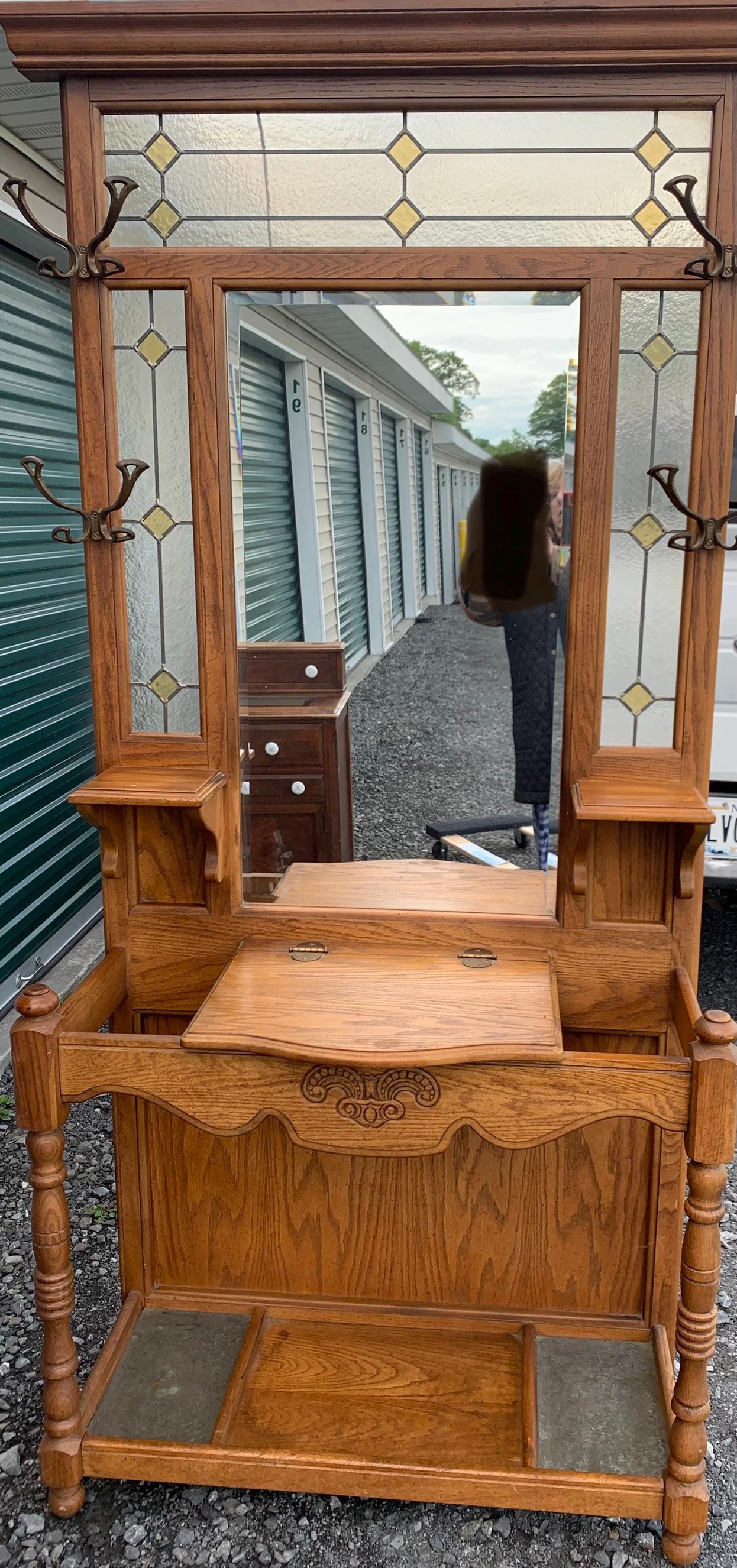 Recibidor Antiguo Mueble Recibidor Con Espejo Y Perchero Perchero