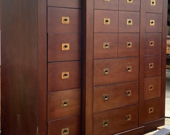 Shipping Not Free Mahogany 18 Draw Chest of Drawers