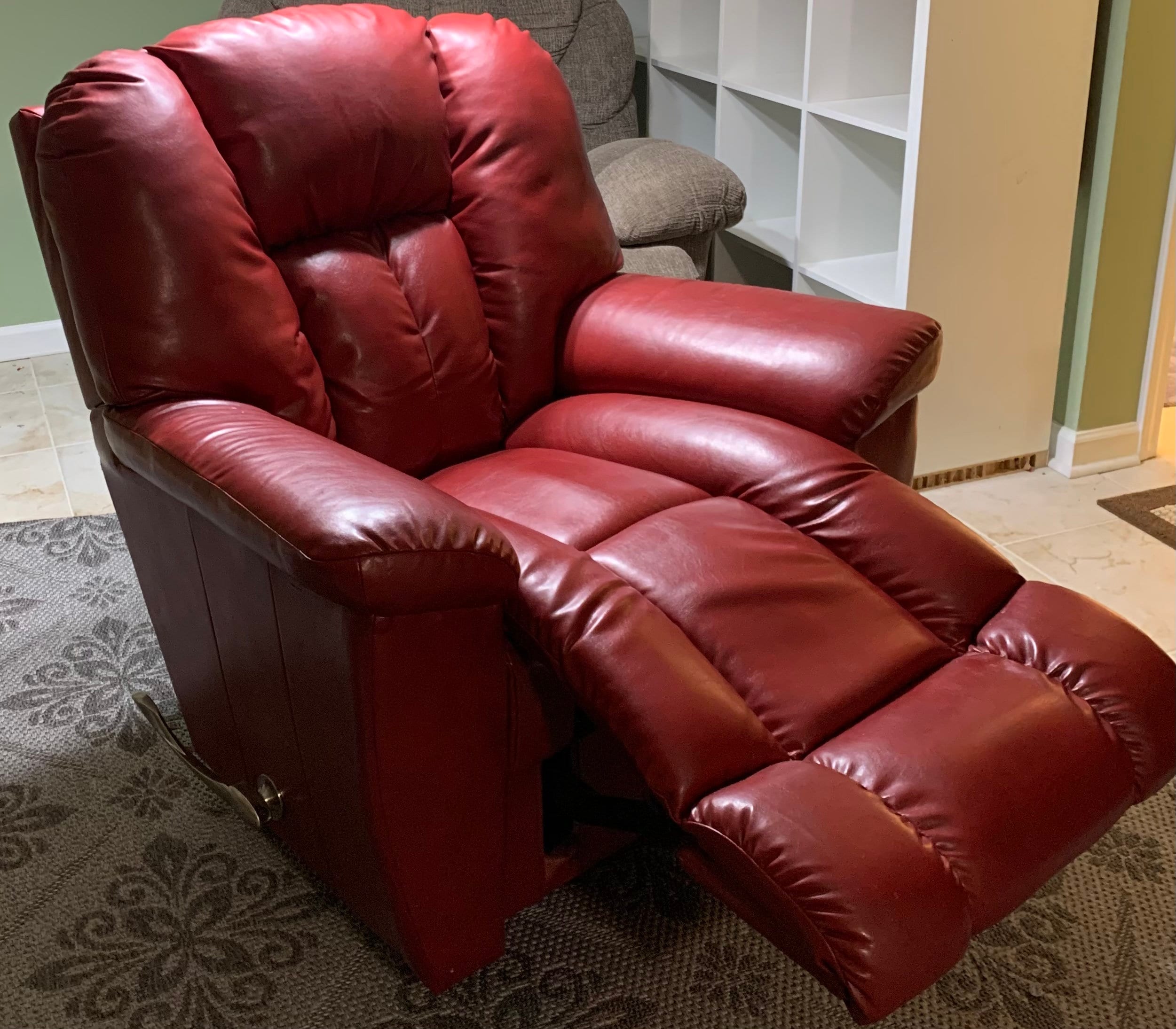 Red leather rocker recliner new arrivals