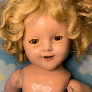 Ideal Shirley Temple 18&quot; Composition Doll ~TLC ~ Parts Repair