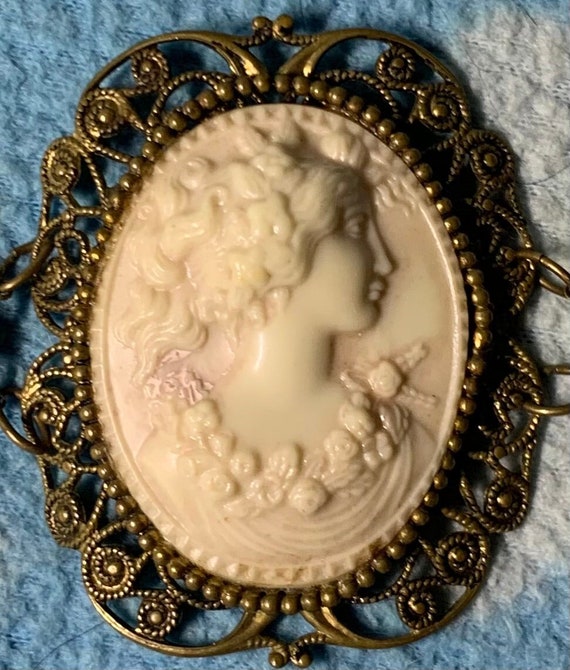 1940s Large Art Deco Cameo Bracelet