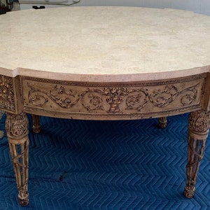 Marble and Metal Coffee Table ~shipping not free