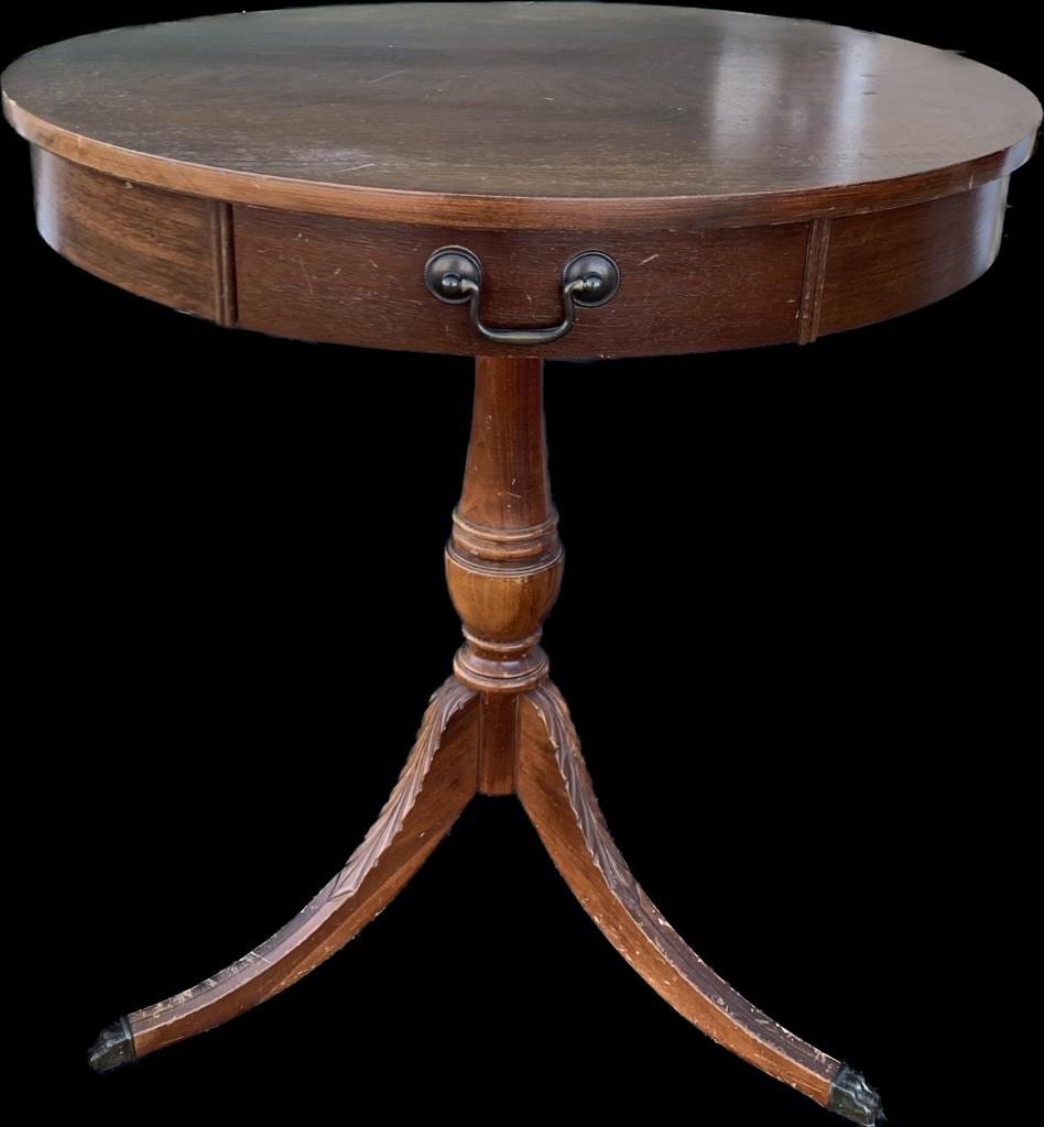 Shipping Not Free Mersman Mid Century Round Wood Side Table - Etsy