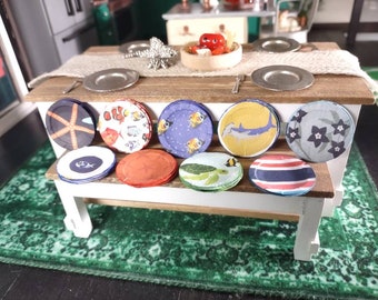 Dollhouse 1 12 scale beach sea creatures paper plates