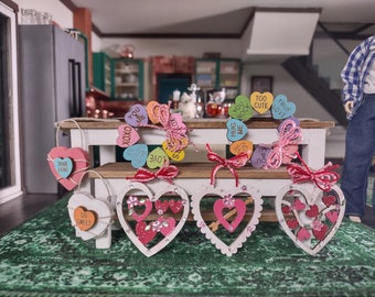 Dollhouse 1 12 scale Valentine's day decor