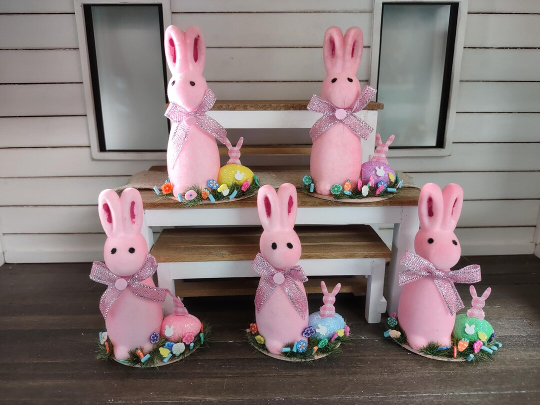 Dollhouse 1 12 Scale Easter Bunny Topiaries Porch Decor - Etsy