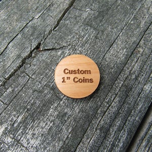 Custom 1 Inch Wood Coins - Etsy