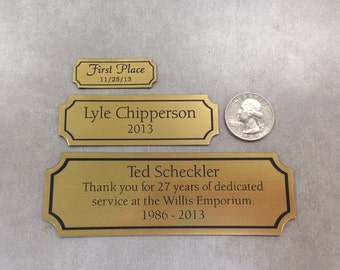 Custom Brass and Silver Plates