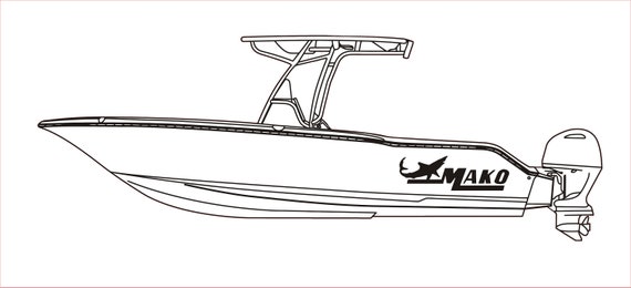 Download Center Console Boat Ornament Etsy
