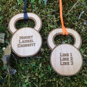 Wooden Kettlebell Ornaments image 3