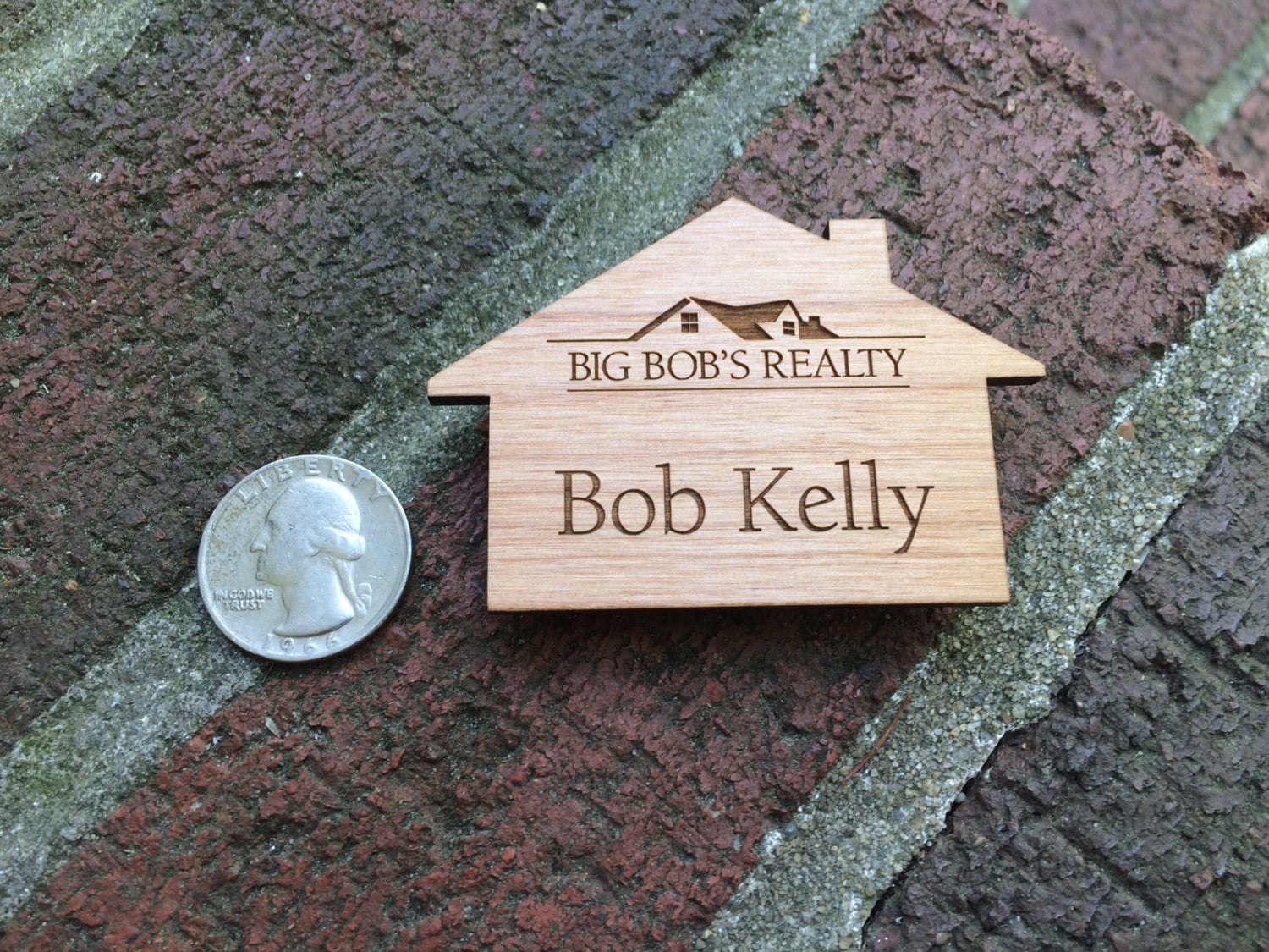 Custom House Shaped Name Tag Etsy