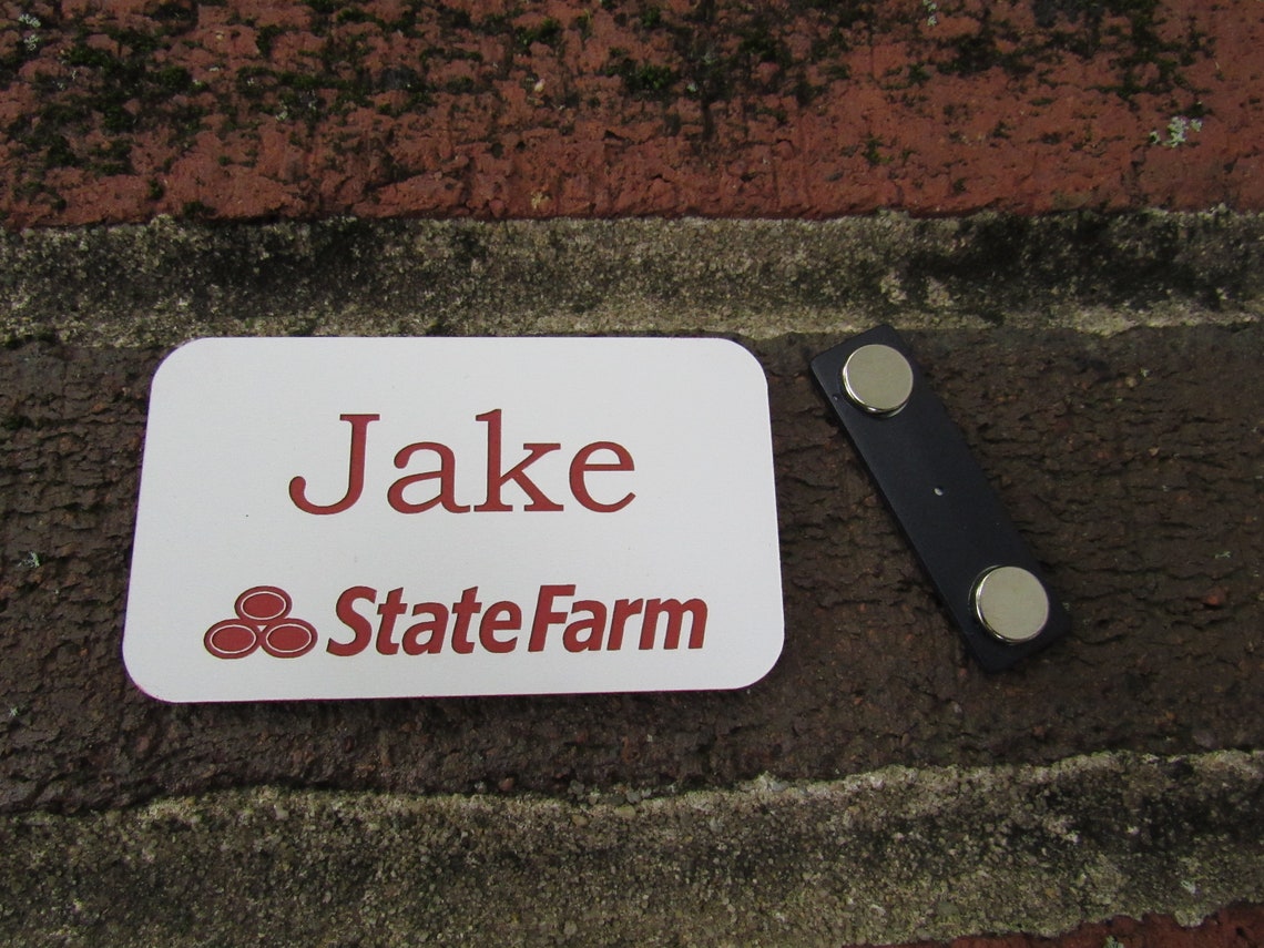 Jake From State Farm Name Tag Etsy