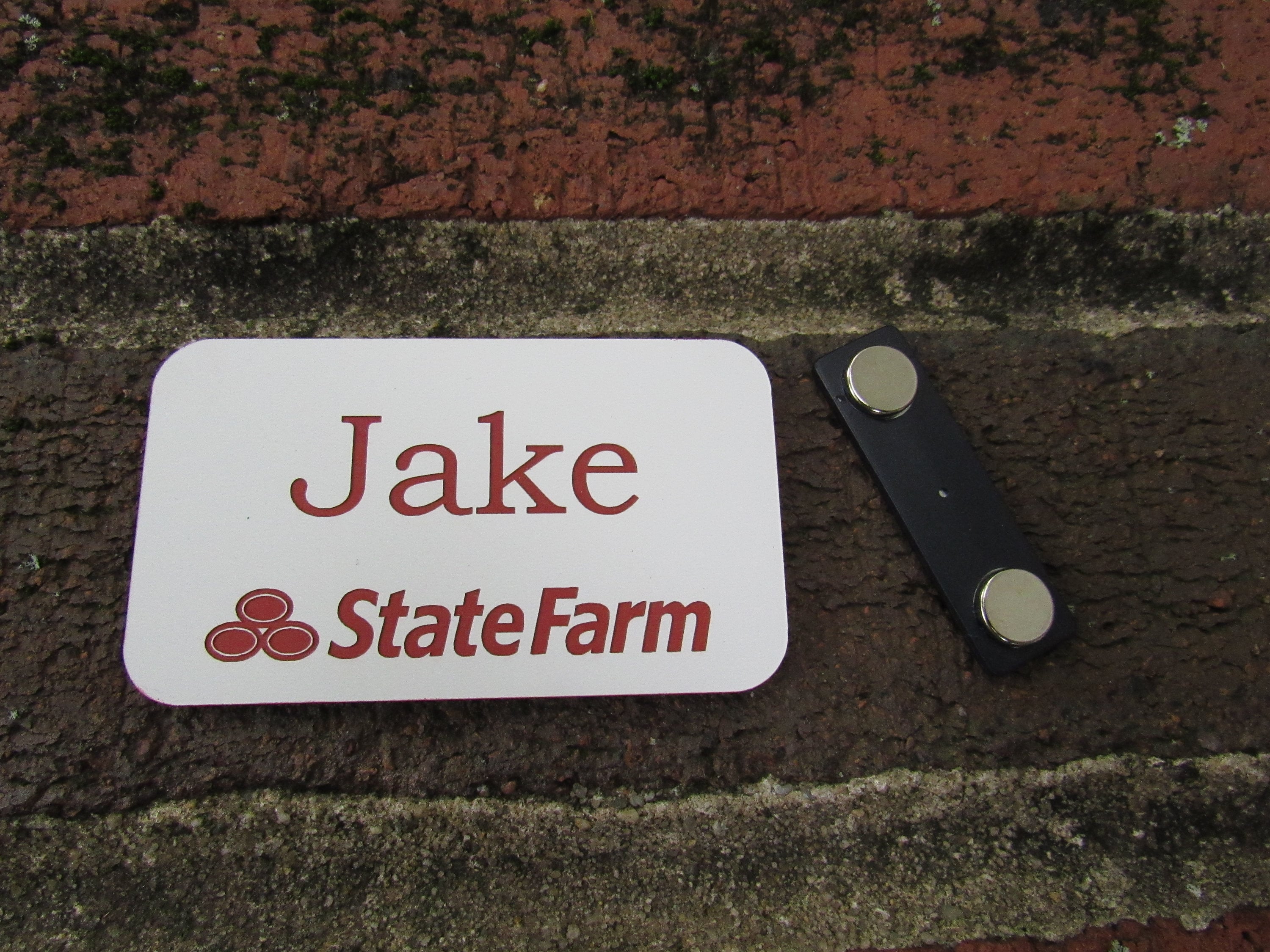 Jake From State Farm Name Tag Etsy