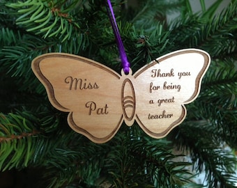 Custom Butterfly Ornament