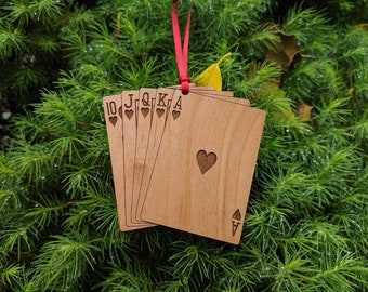 Royal Flush Cards Ornament