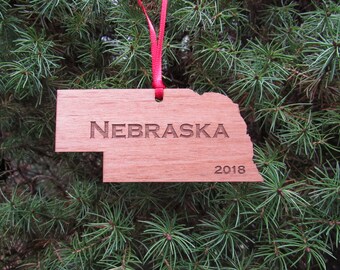 Nebraska State Ornament