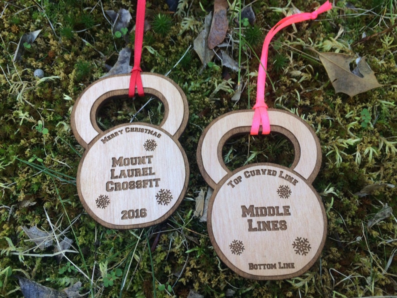 Wooden Kettlebell Ornaments Etsy