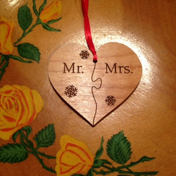 Heart Puzzle Piece Ornament